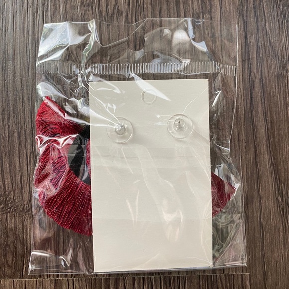 2 for $12.00 Boho Fan Tassel Beaded Earrings - Picture 4 of 6